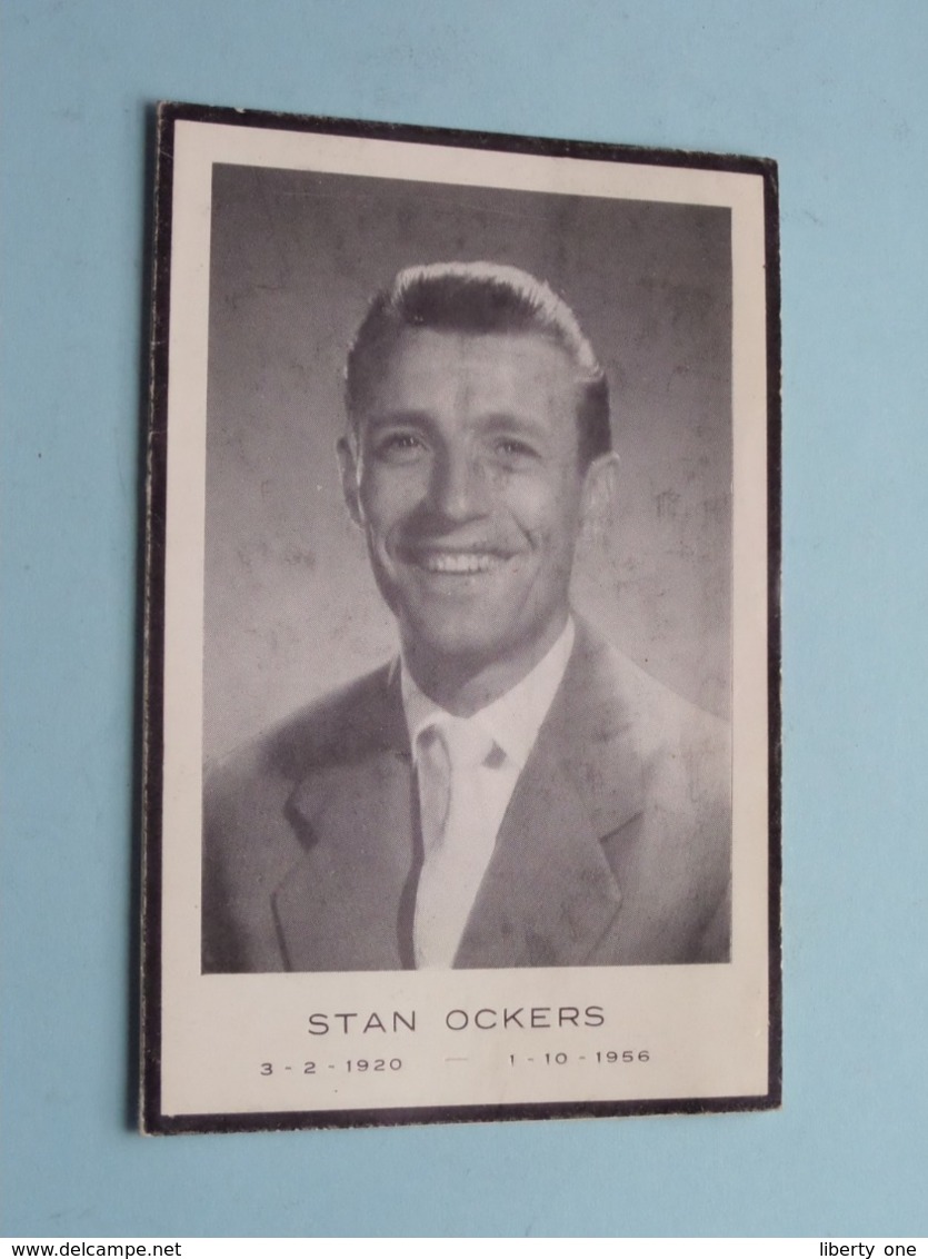 Wielrenner STAN OCKERS > 3-2-1920 > 1-10-1956 ( Fam. Ockers-De Smet > Dank Prent + Foto 1955 GVA Copyright ) ! - Todesanzeige