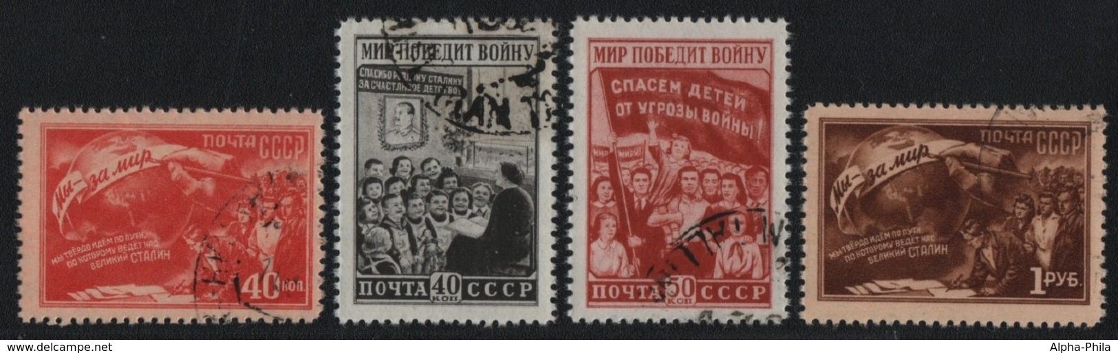 Russia / Sowjetunion 1950 - Mi-Nr. 1507-1510 Gest / Used - Frieden - Gebraucht