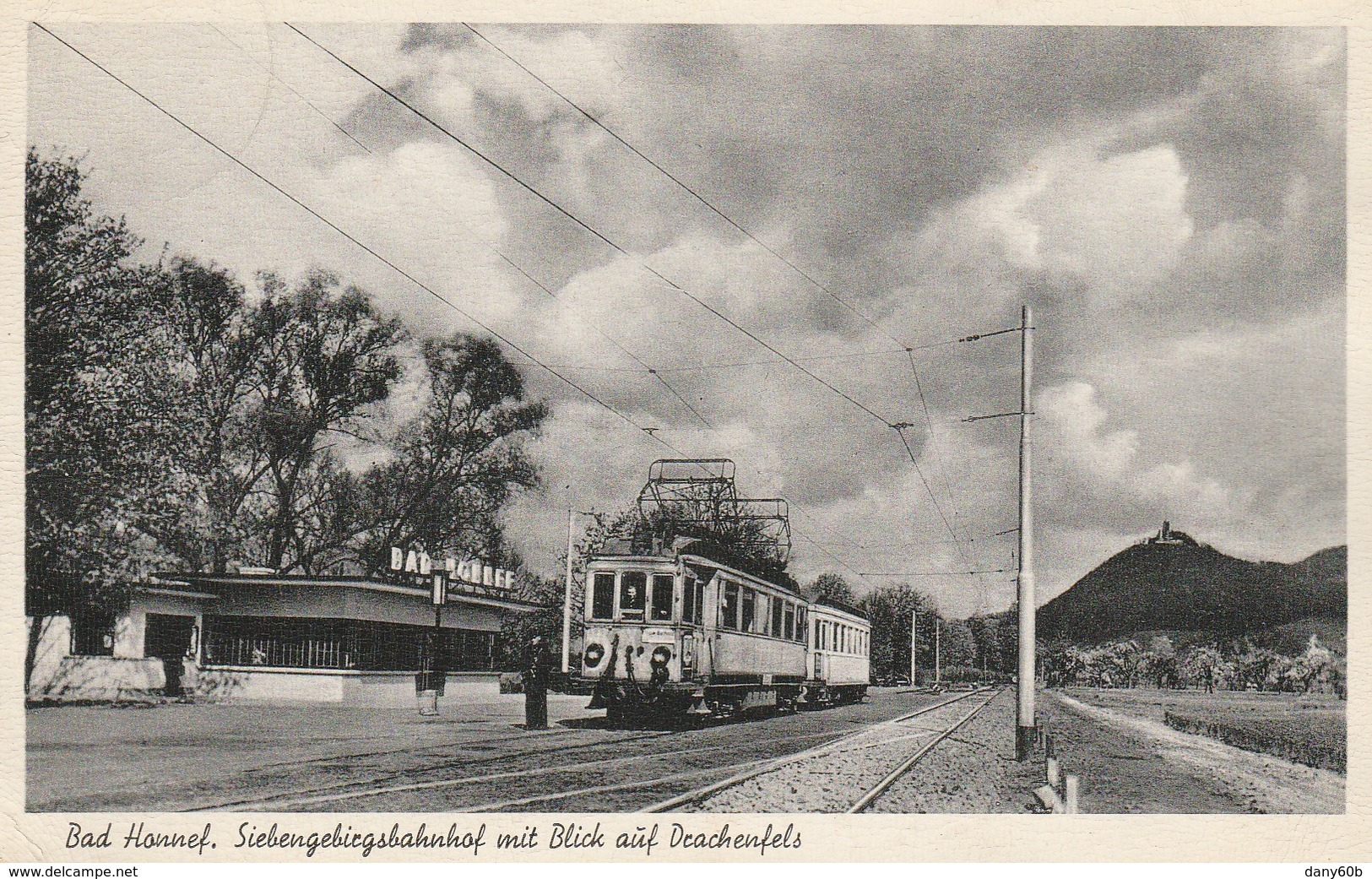 CPA . ALLEMAGNE . BAD HONNEF . GARE . TRAMWAY - Bad Honnef