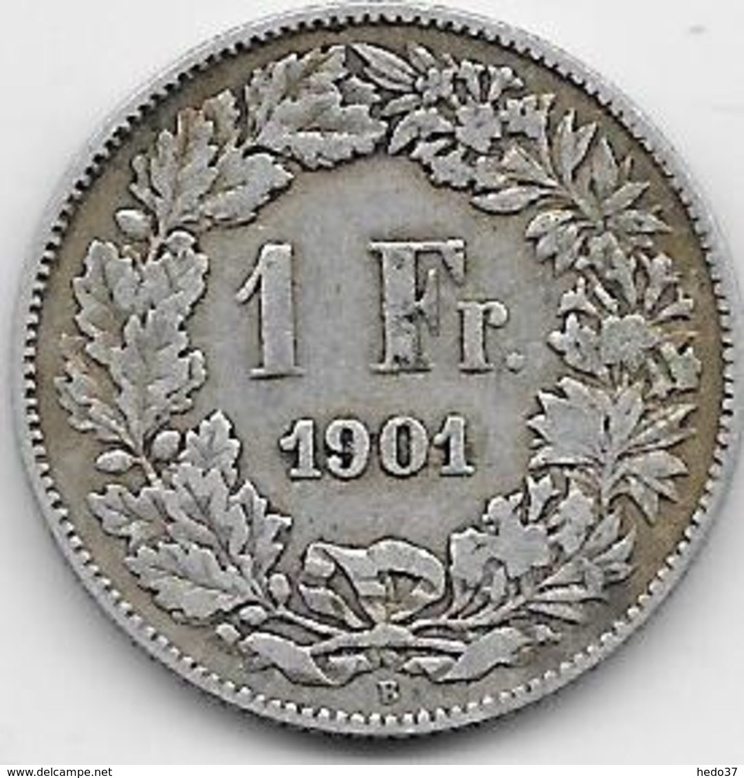 Suisse - 1 Franc - 1901B - Argent - Autres & Non Classés