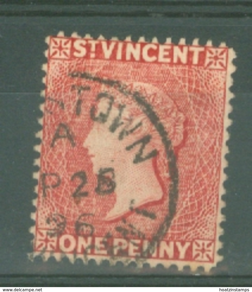 St Vincent: 1885/93   QV    SG48b     1d    Red     Used - St.Vincent (...-1979)