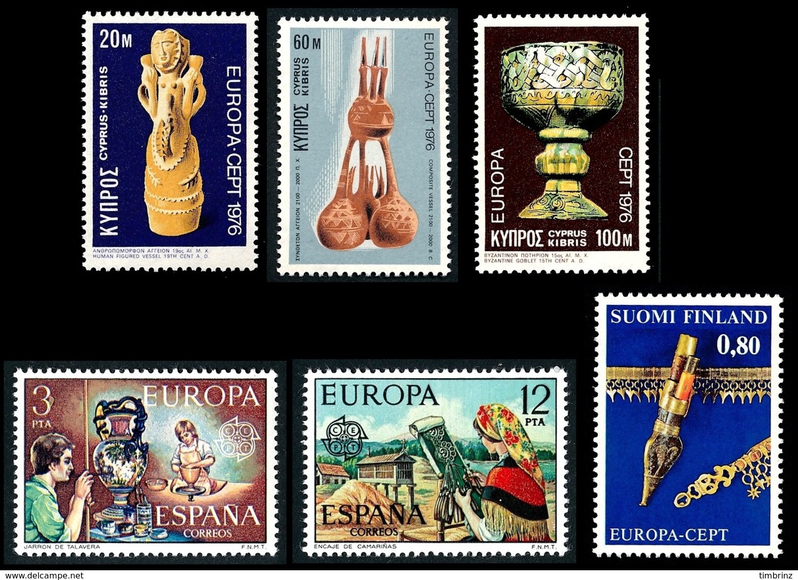 EUROPA Année Complète 1976 ** MNH TB  Cote= 180,90 EUR - 58 Val. + 1 Bloc ; Artisanat: 27 Pays  ..Réf.DIV20150 - Full Years