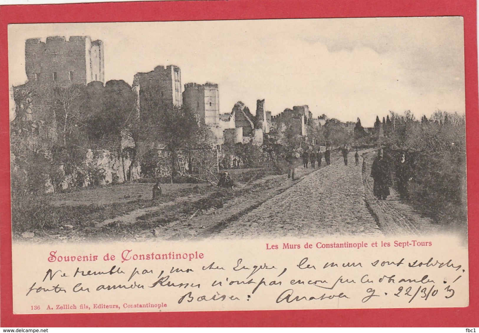 CPA: Turquie - Constantinople - Les Murs De Constantinople Et Les Sept Tours - Turkey