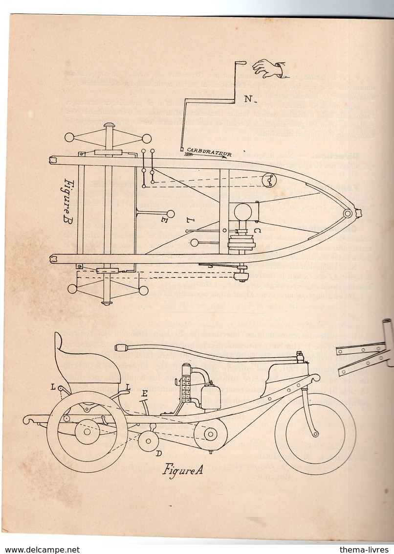 Agen (47 Lot Et Garonne ) Dossier Pour Passage Aux Mines TRICYCLE LA NEF  De Lacroix Et De Laville  1905 (CAT 1597) - Unclassified