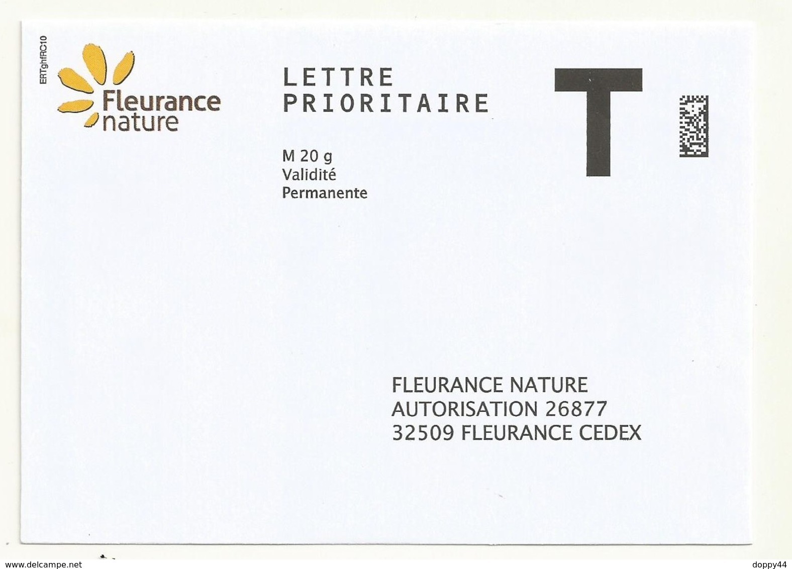 ENVELOPPE T  FLEURANCE NATURE - Cartes/Enveloppes Réponse T