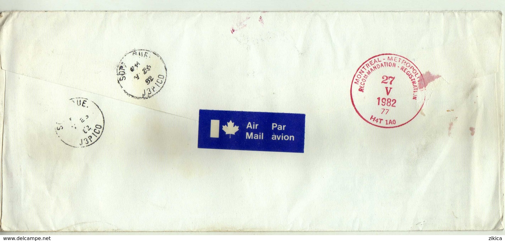 Canada Sorel Air Mail R - Letter 1982 Via Yugoslavia,Macedonia - Nice Stamps . 2 Scans - Covers & Documents