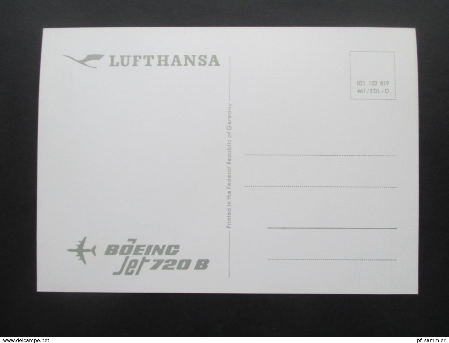 Echtfoto AK Lufthansa D-ABOH Boeing Jet 720 B - 1946-....: Era Moderna