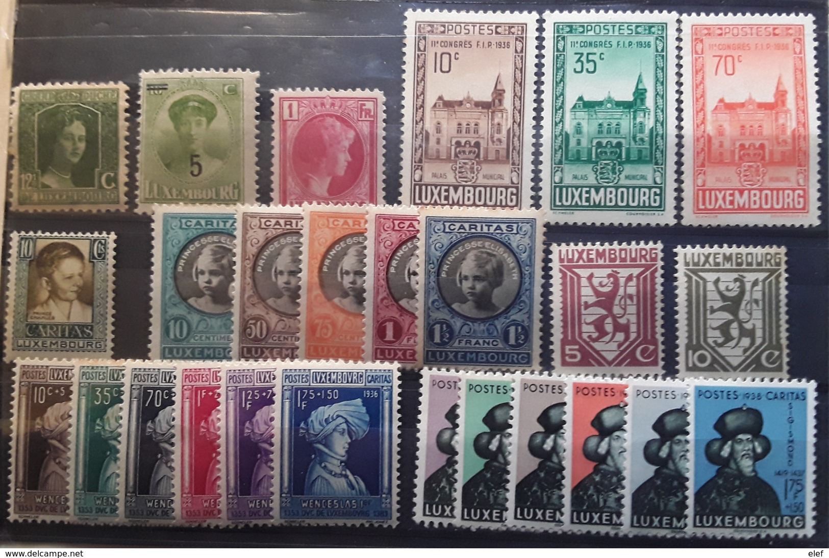 LUXEMBOURG 1914 - 1938,Collection De 26 Timbres Majorité Surtaxes Dont Series Complètes , Neufs ** MNH,cote 100 Euros - Colecciones