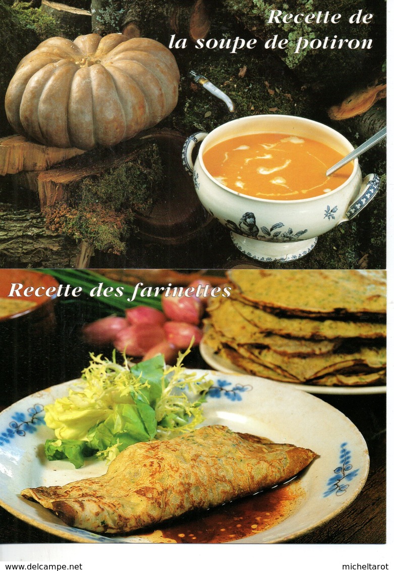 Recettes de cuisine : Lot de 10 cartes neuves  de plats régionaux Editions Debaisieux