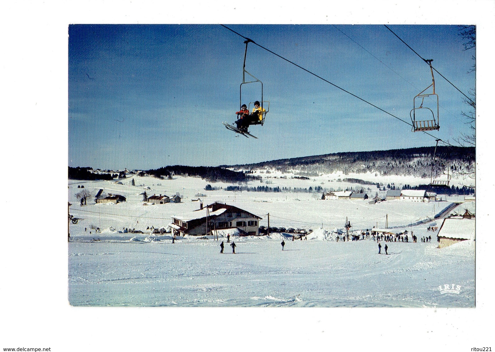 Cpm - 39 - Station De Ski Du Jura - LE NOIRMONT LES ROUSSES - Télébenne - La Cigogne - 1985 - Animation - Autres & Non Classés
