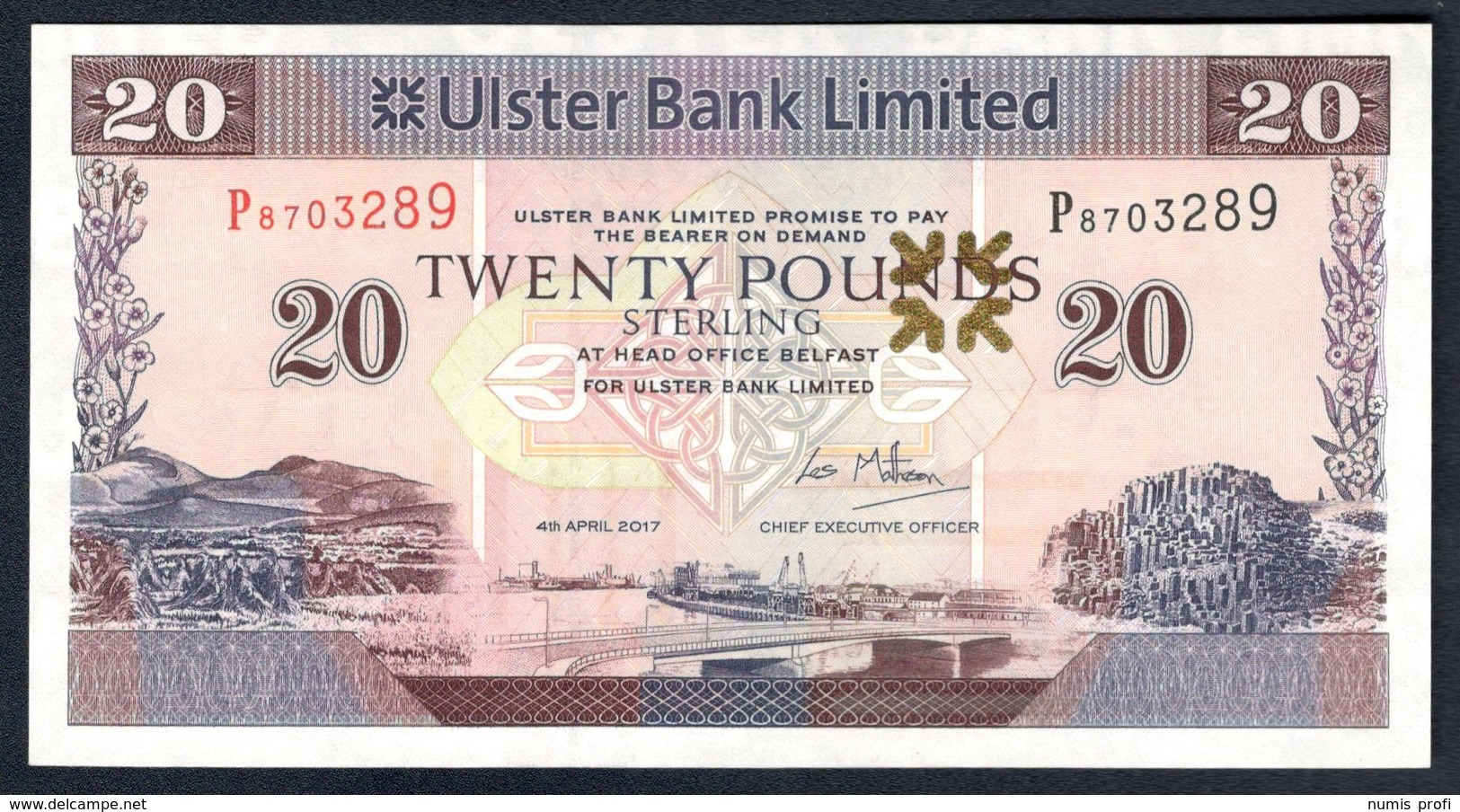 Northern Ireland - 20 Pounds 2017 - Ulster Bank - P.342 - 20 Pounds