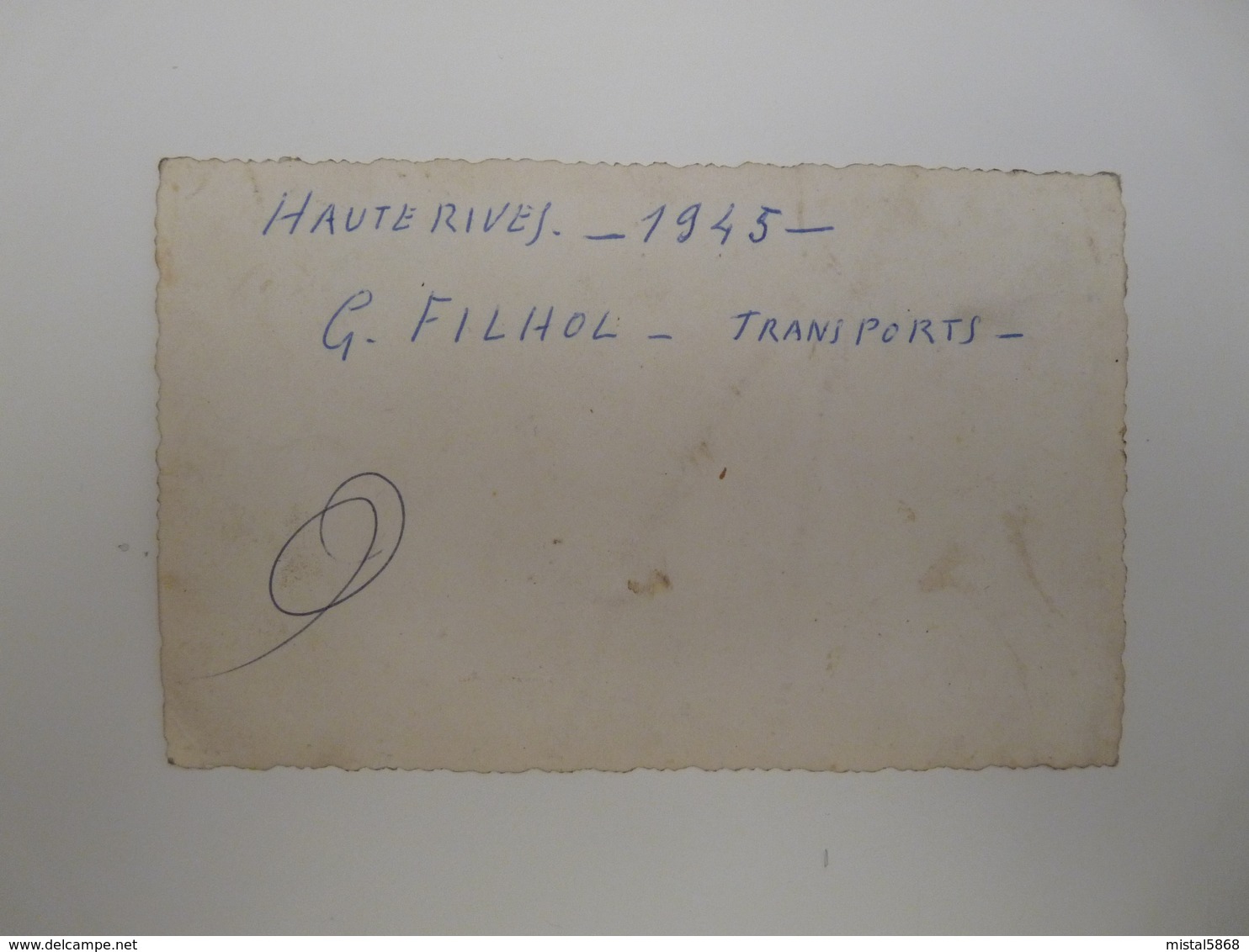 DROME HAUTERIVES CARTE PHOTO TRES RARE TRANSPORTS G. FILHOL ANNEE 1945 - Hauterives