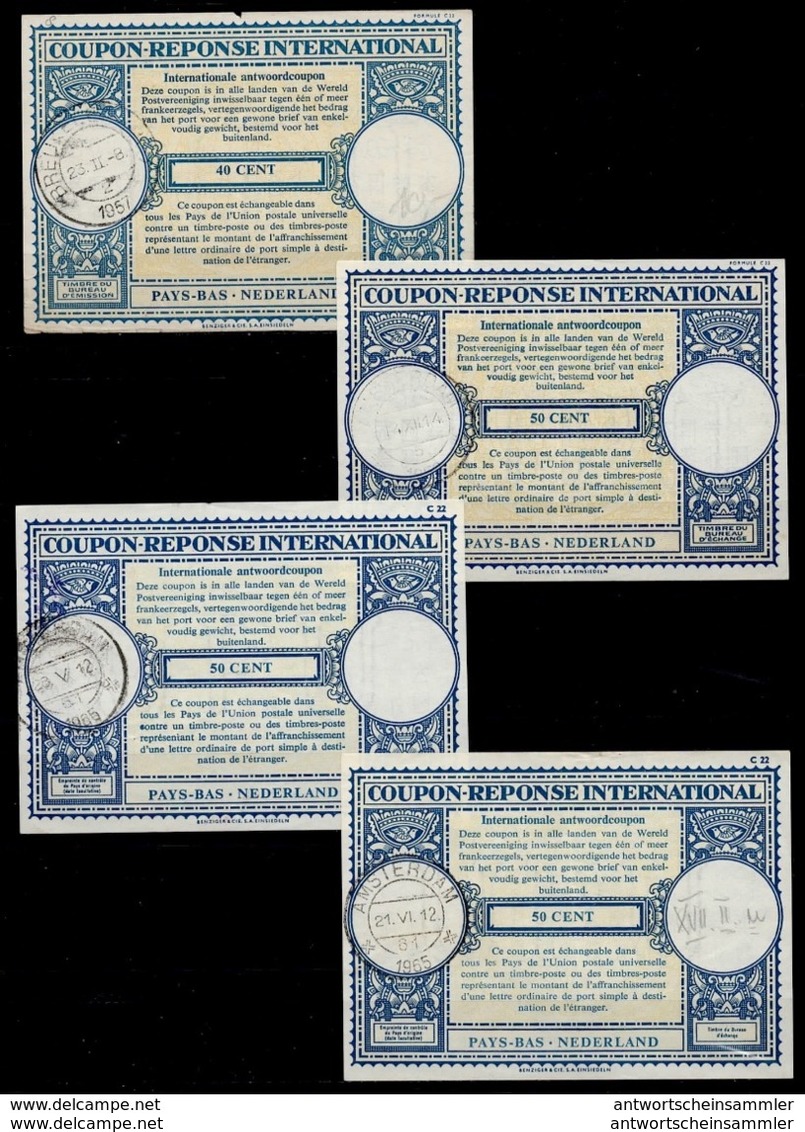 PAYS BAS / NETHERLANDS / NEDERLAND Collection Of 30 International Reply Coupon Reponse Antwoordcoupon IAS IRC From 1909 - Entiers Postaux