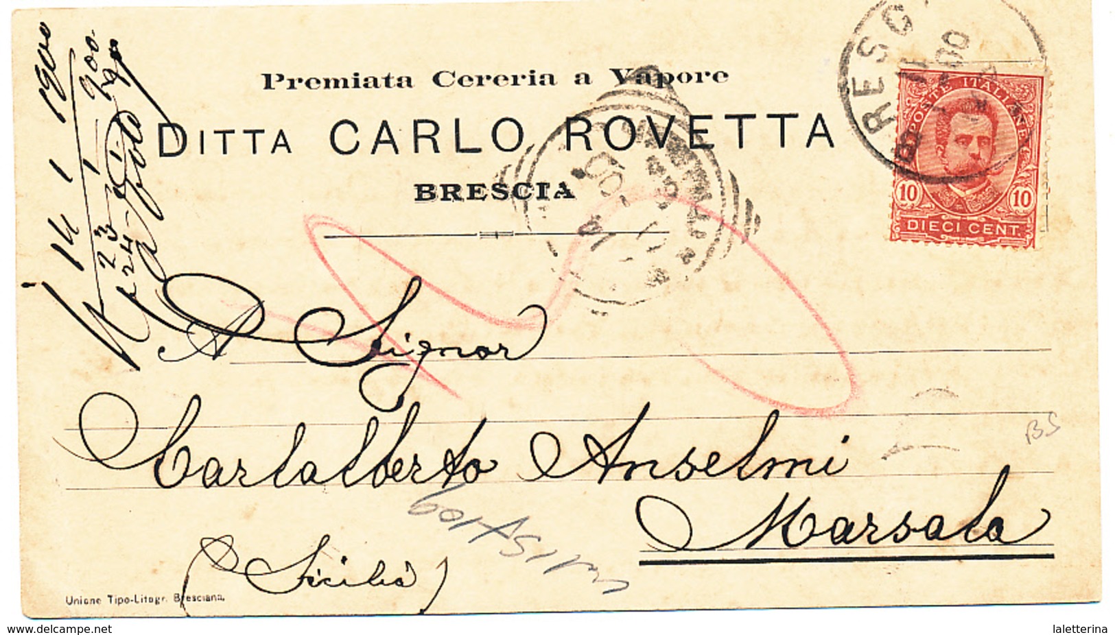 1902 BRESCIA 3 CARTOLINE PUBBLCITARIE - Poststempel