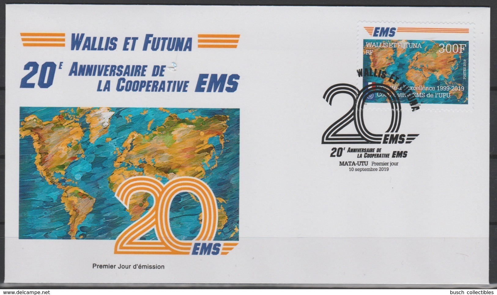 Wallis Et Futuna 2019 Mi. ? FDC First Day 1er Jour Joint Issue 20e Anniversaire EMS 20 Years Emission Commune E.M.S. UPU - FDC