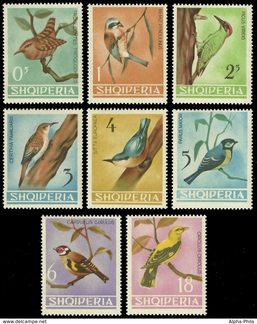 Albanien 1964 - Mi-Nr. 849-856 ** - MNH - Vögel / Birds - Albanien