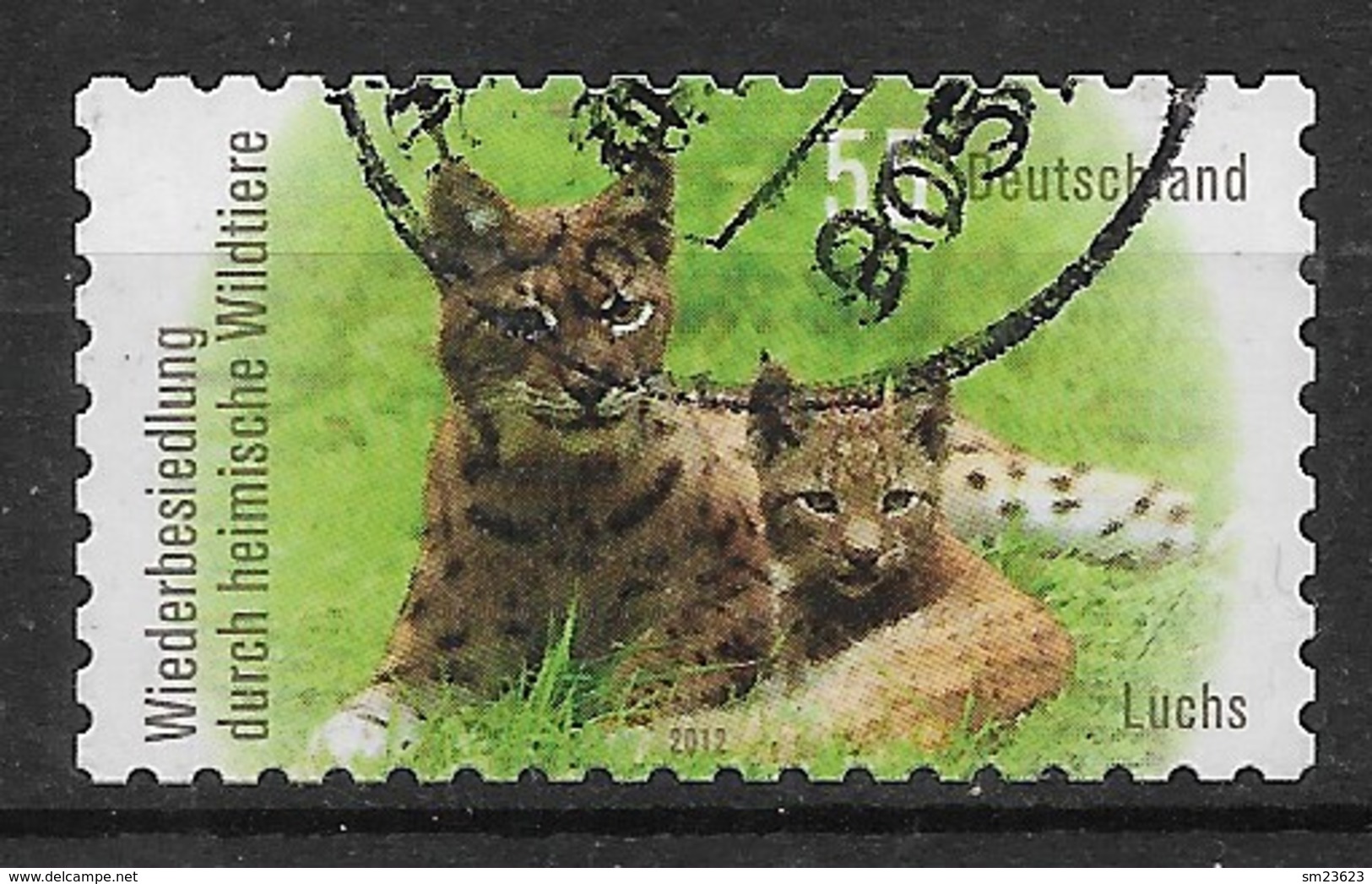 BRD 2012  Mi.Nr. 2921 , Nordluchs / Lynx  - Selbstkklebend / Self-adhesive - Gestempelt / Fine Used / (o) - Gebraucht