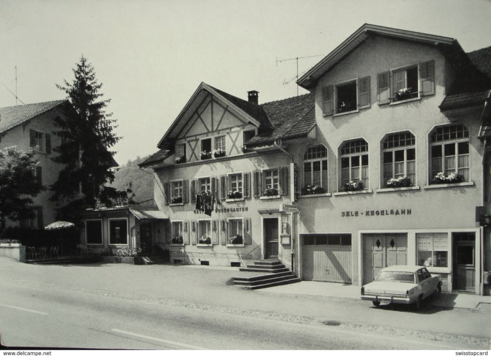 LÄUFELFINGEN Werbung Gasthof Rosengarten Fam. Frei-Ellenberger Auto - Läufelfingen