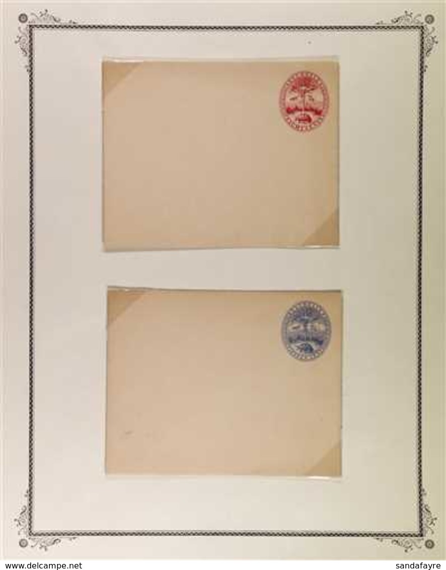 POSTAL STATIONERY - INDIAN OCEAN  19th Century To 1936 Assembly Of Unused Envelopes And Cards Or Used OHMS Printed Envel - Autres & Non Classés