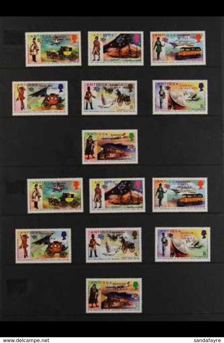 RAILWAYS ON STAMPS  BRITISH WEST INDIES 1970's To 1990's All Different Never Hinged Mint Collection Of Stamps (mostly In - Zonder Classificatie