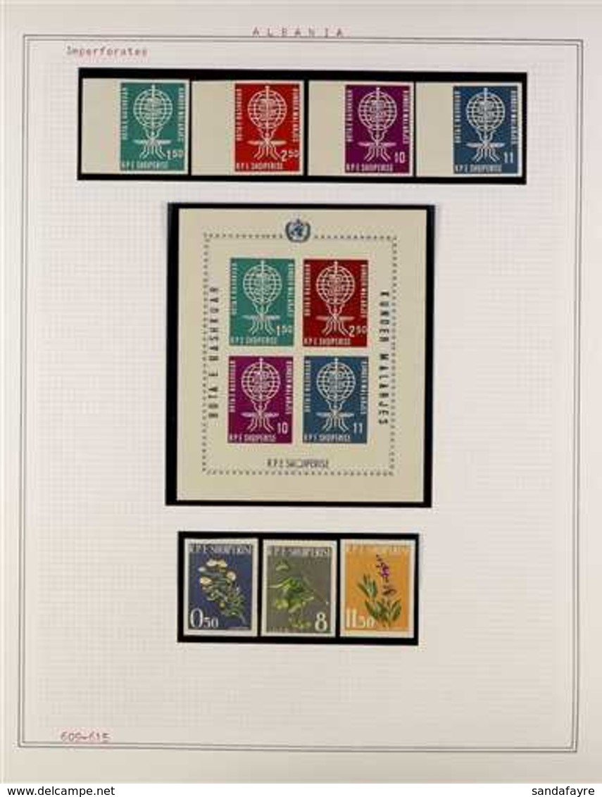 1962- 1965 NHM IMPERFORATE COLLECTION.  A Lovely Collection Of Never Hinged Mint Sets & Associated Miniature Sheets Pres - Albanië