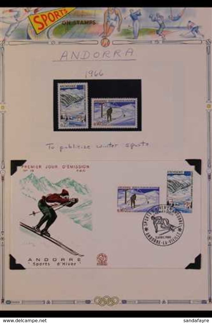 SPORT TOPICAL COLLECTION  1966-1999 Very Fine Collection Of Never Hinged Mint Stamps Plus First Day Covers Featuring SPO - Andere & Zonder Classificatie