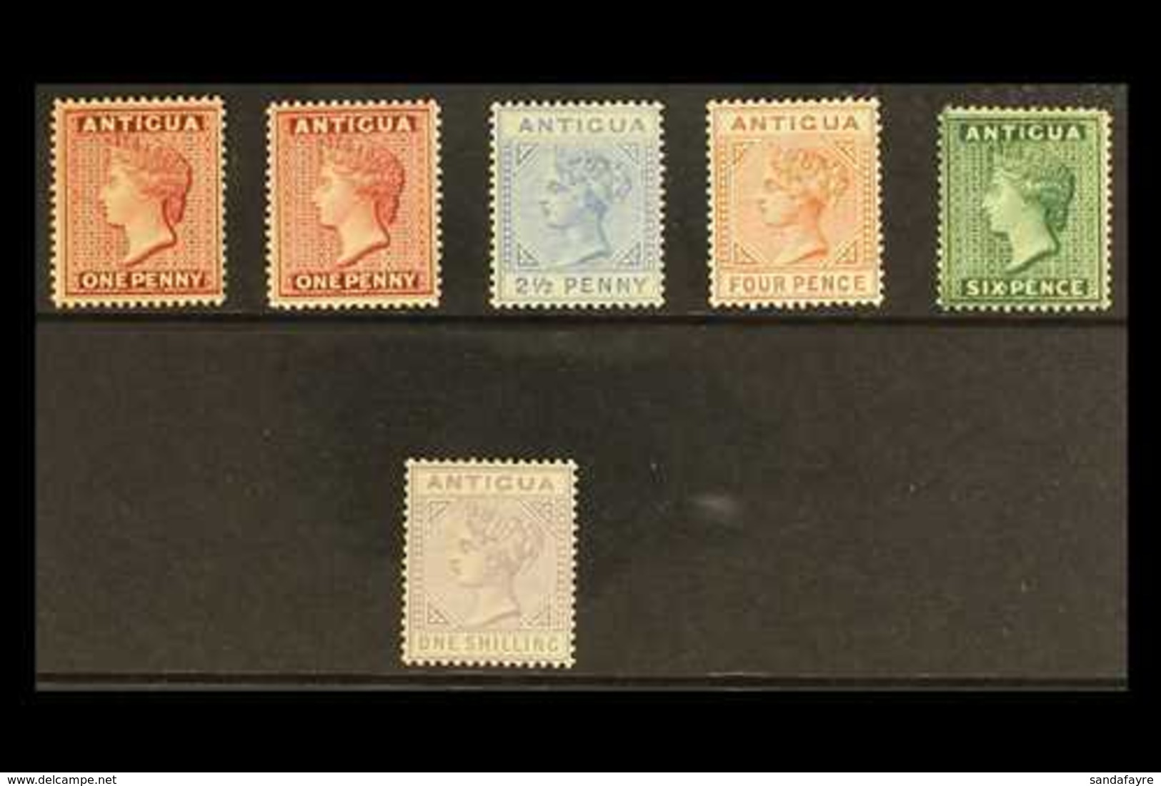 1884 - 87  Queen Victoria Issue, Wmk CA, Complete Including 1d Rose, SG 25/30, Very Fine Mint. (6 Stamps) For More Image - Otros & Sin Clasificación