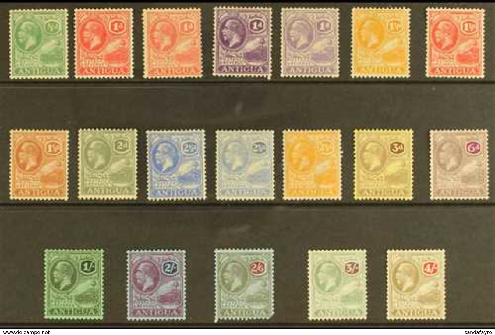 1921  Geo V Set To 4s Complete, Wmk Script, SG 62/80 Incl 64a, 2s 6d Pulled Corner Perf Otherwise Very Fine Mint. (19 St - Autres & Non Classés