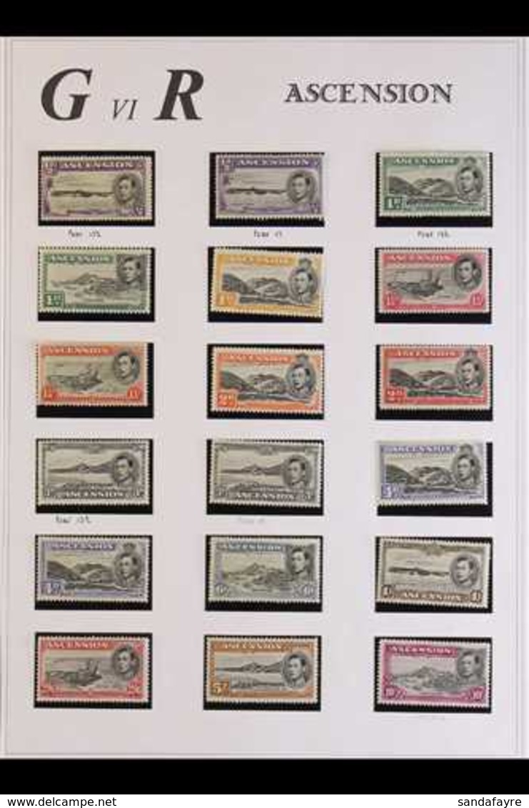 1937-53 FINE MINT COLLECTION  Includes 1938-53 Definitives All Different Range With Most Values To 2s6d, 5s, And 10s Inc - Ascension