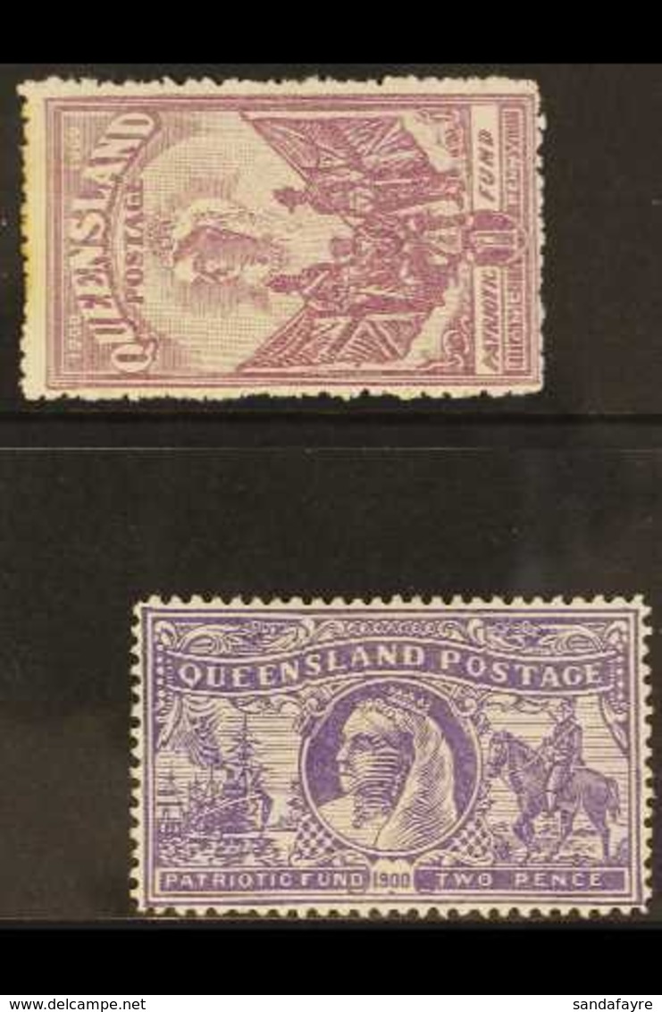 QUEENSLAND  1900 Patriotic Fund Set, SG 263/264, Mint, The 1d With Some Toning, The 2d Very Fine. (2 Stamps) For More Im - Sonstige & Ohne Zuordnung