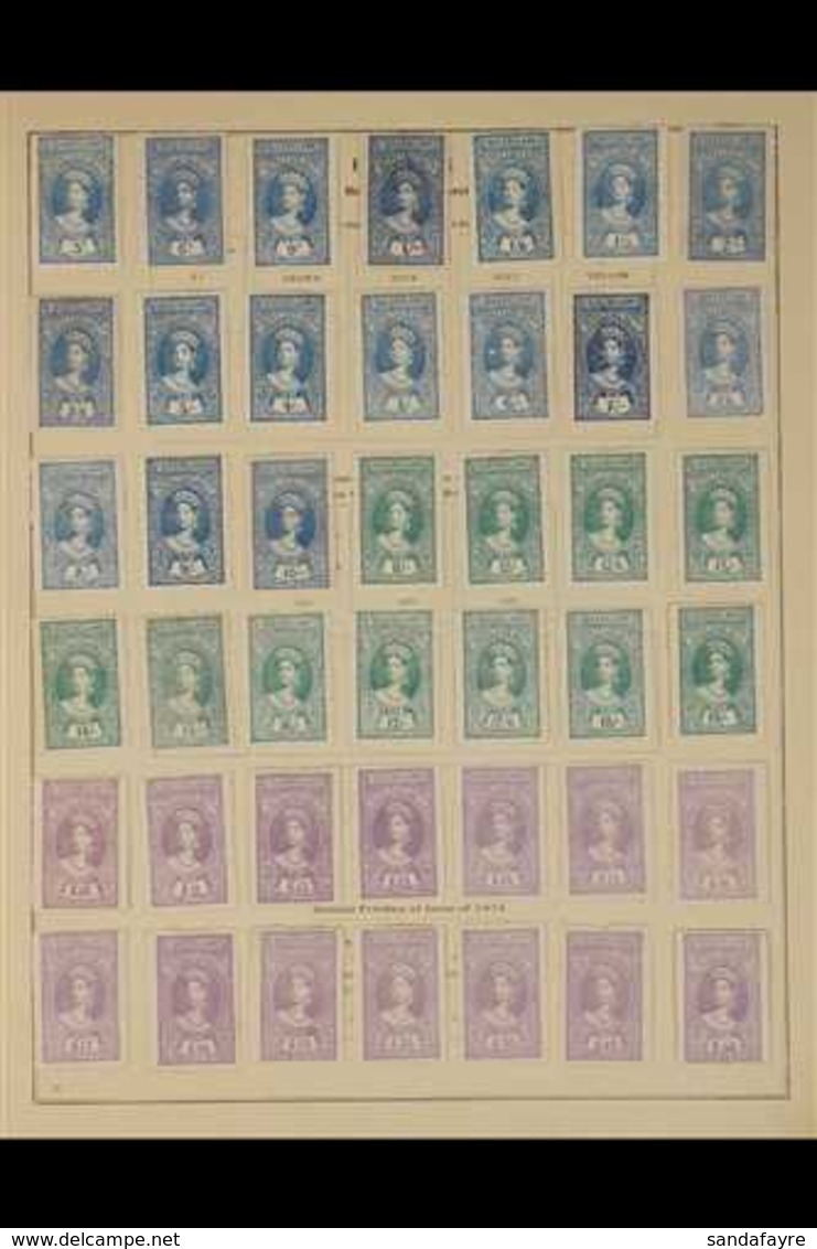 QUEENSLAND  REVENUE STAMPS - IMPRESSED DUTY 1895 Complete Set Of 63 Stamps, 3d To £500, Barefoot 1/63, With Original Gum - Andere & Zonder Classificatie