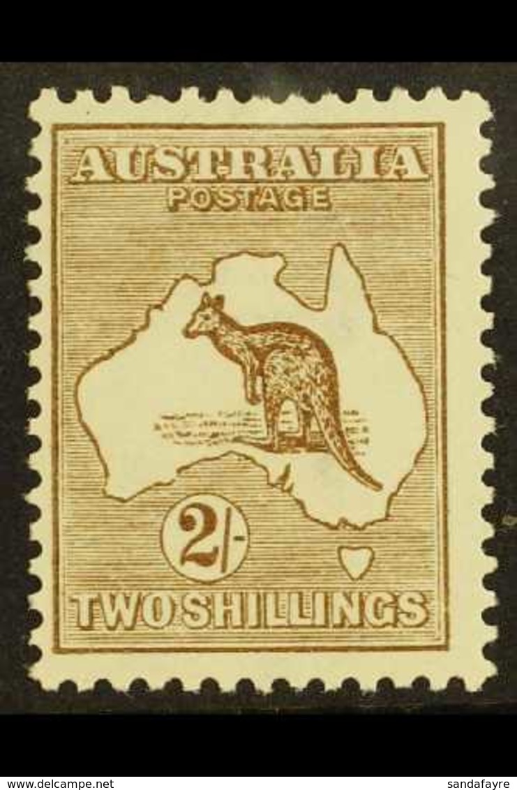 1913-14  2s Brown, 'Roo, First Watermark, SG 12, Very Fine Mint. For More Images, Please Visit Http://www.sandafayre.com - Andere & Zonder Classificatie