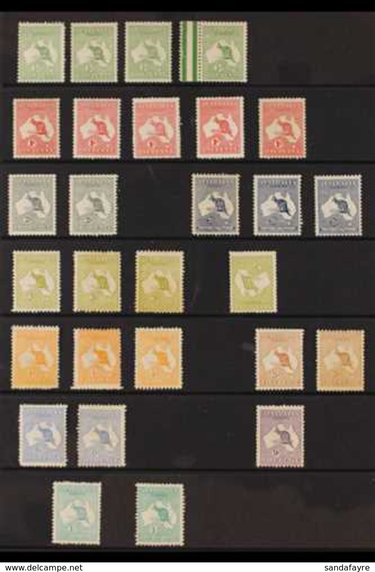 1913-1914 MINT "ROO" WIDE WATERMARK COLLECTION  Presented On A Stock Page That Includes all Values To 1s With ½d Green X - Andere & Zonder Classificatie
