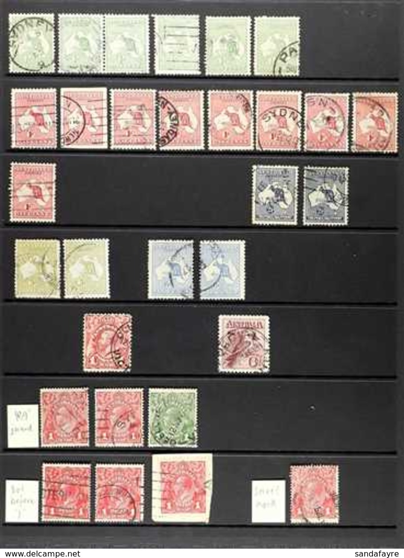 1913-1936 INTERESTING FINE USED ACCUMULATION  On Stock Pages, Includes Extensive Ranges Of KGV Head Types (1,200+ Stamps - Andere & Zonder Classificatie