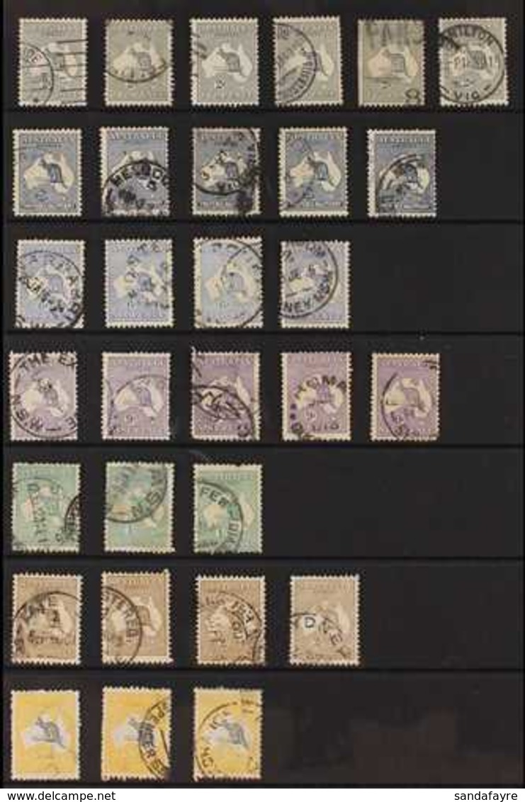1915 (WIDE WMK) USED "ROO" COLLECTION CAT £2000+.  A Useful Collection With Shades & Postmark Interest That Includes The - Andere & Zonder Classificatie