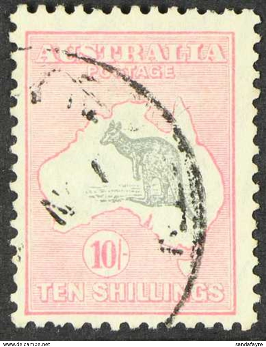 1931-36  10s Grey & Pink Kangaroo, SG 136, Cds Used, Centred To Lower Left. For More Images, Please Visit Http://www.san - Autres & Non Classés