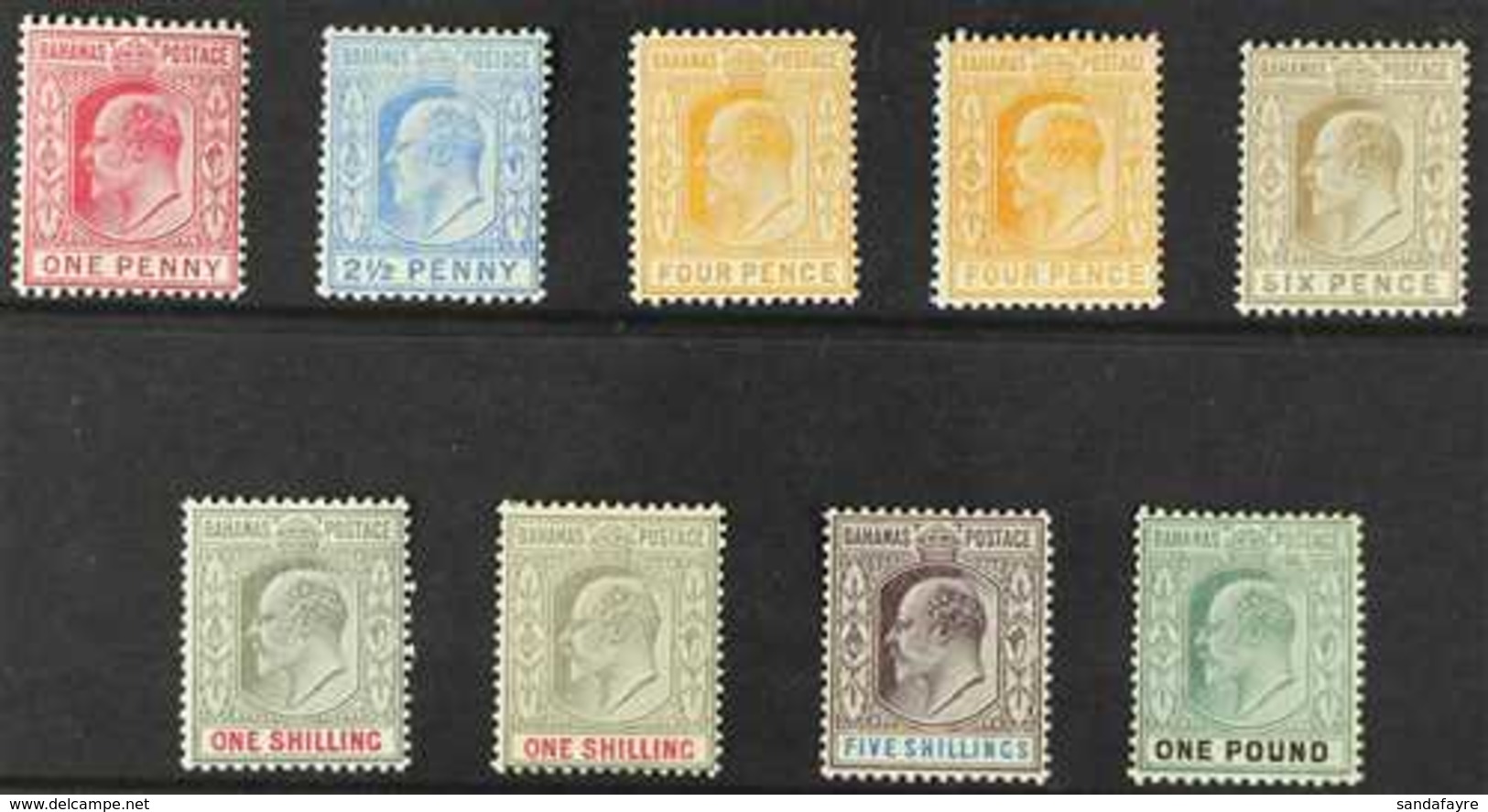 1902  Ed VII Set Complete Including Listed 4d And 1s Shades, SG 62/70, Very Fine Mint. (9 Stamps) For More Images, Pleas - Andere & Zonder Classificatie