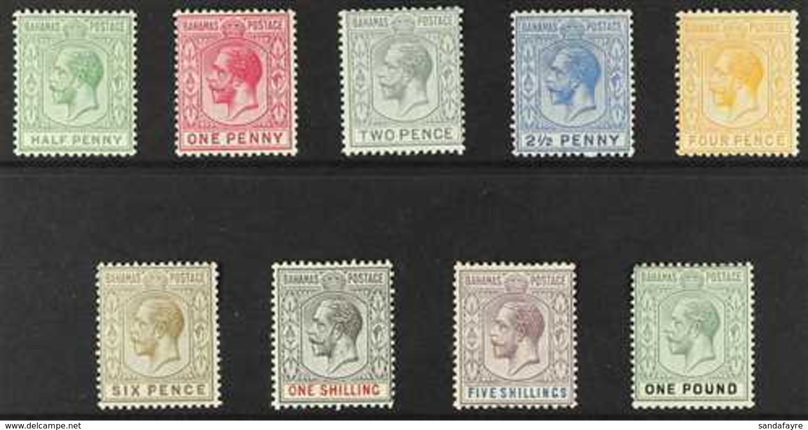 1912 - 19  Geo V Set Complete, Wmk MCA, SG 81/9, Fine To Very Fine Mint. (9 Stamps) For More Images, Please Visit Http:/ - Andere & Zonder Classificatie