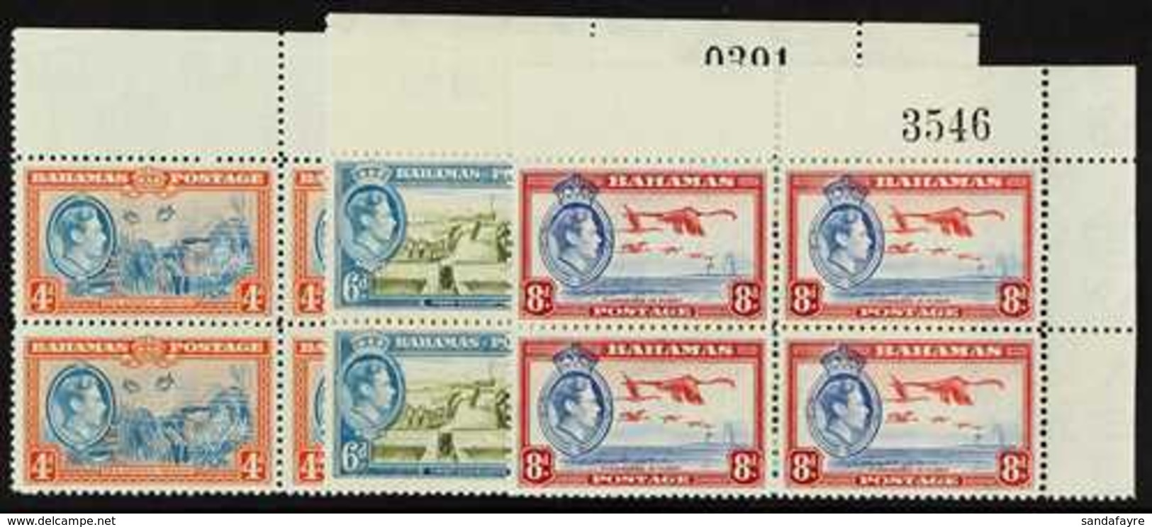 1938  Geo VI Pictorial Set, SG 158/60, In Superb Never Hinged Mint Corner Plate Blocks Of 4. (12 Stamps) For More Images - Andere & Zonder Classificatie