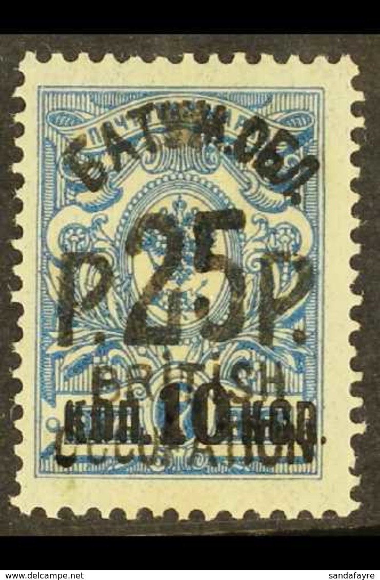 1920  25r On 10 On 7k Blue, SG 30, Never Hinged Mint. For More Images, Please Visit Http://www.sandafayre.com/itemdetail - Batum (1919-1920)