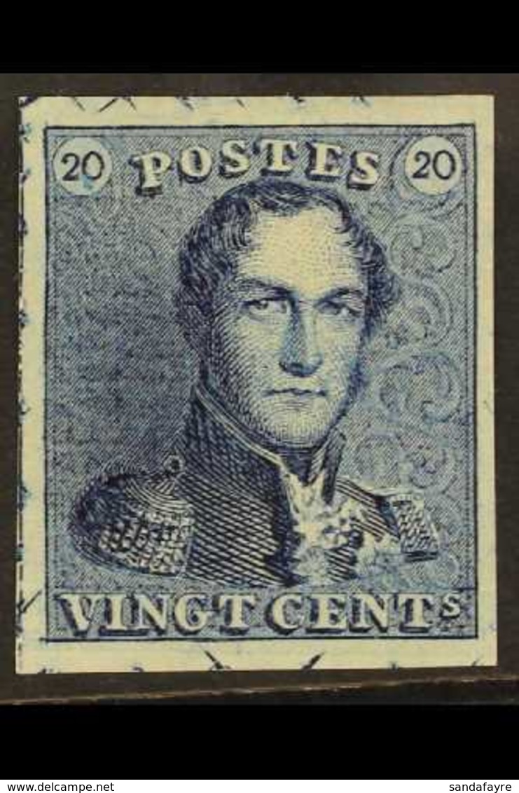 1849  20c Blue Epaulettes 1895 REPRINT Printed On Ungummed Unwatermarked Paper With 'guilloche' Print Around The Design, - Andere & Zonder Classificatie