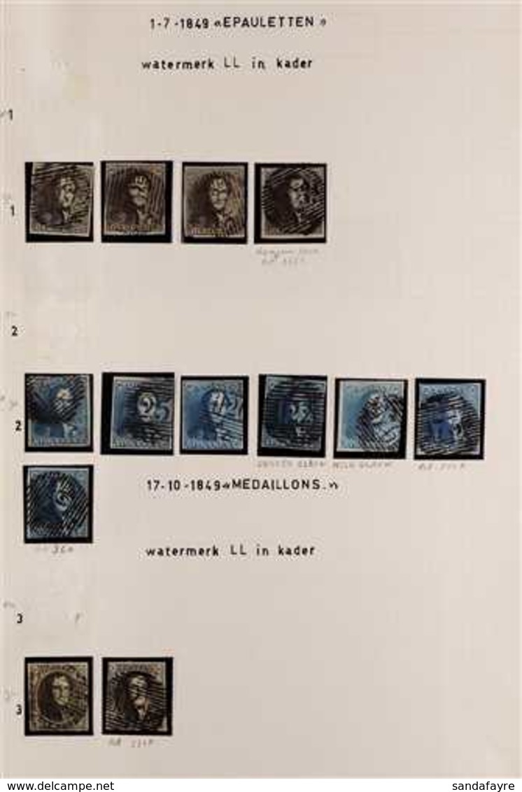 1849-1863 ATTRACTIVE USED COLLECTION   on Leaves, Includes 1849 10c (x4) & 20c (x7) Epaulettes, 1849-50 Medallions Wmk ' - Autres & Non Classés