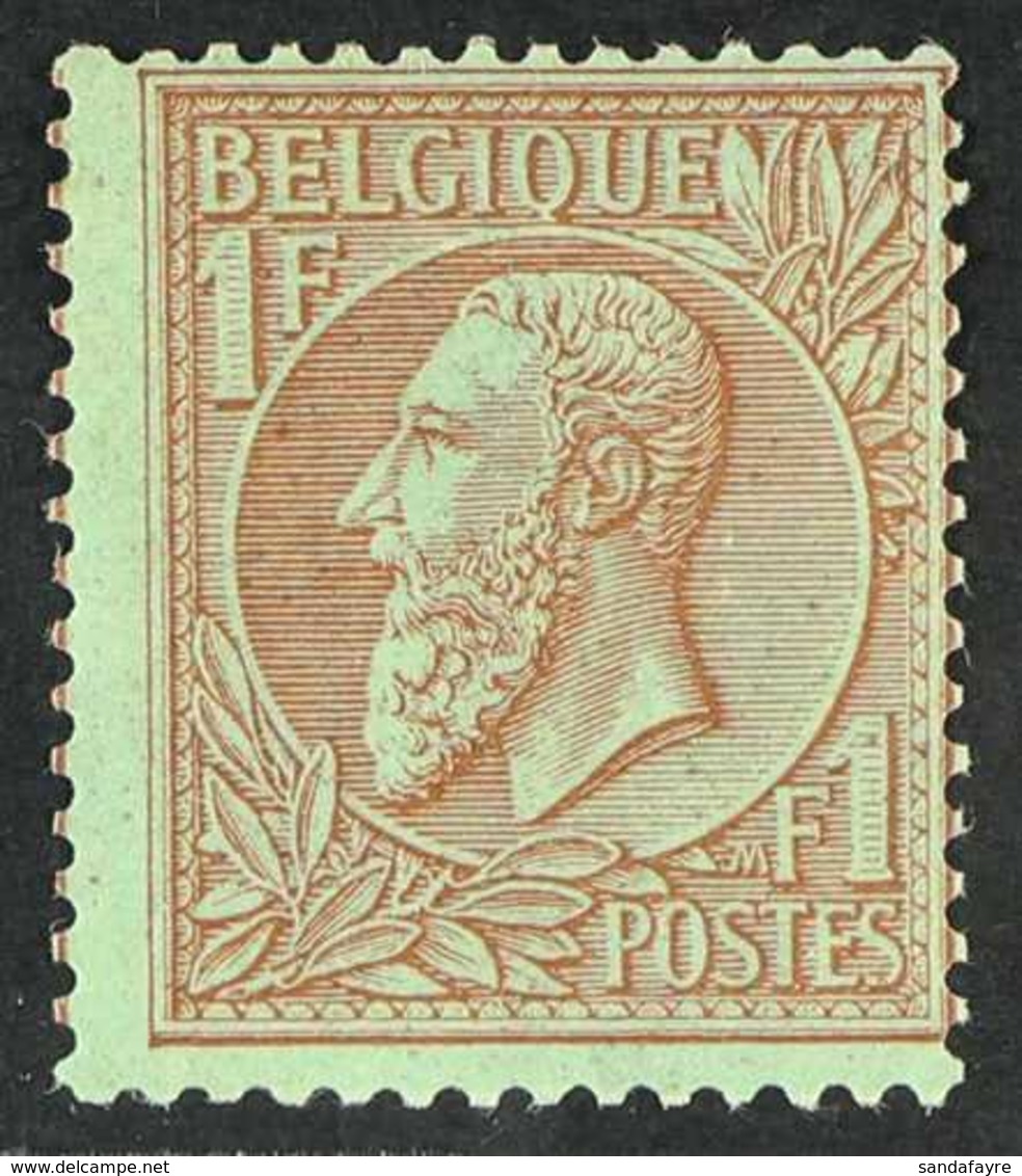 1884-91  1f Red-brown On Green King (Michel 46, SG 76, COB 51), Fine Mint, Centred To Upper Right, Fresh Colour, Cat £1, - Autres & Non Classés