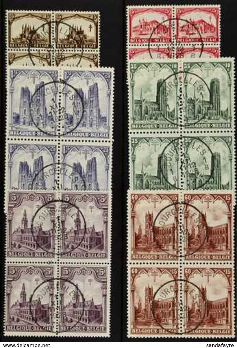 1928  Anti-Tuberculosis Fund Complete Set (SG 472/77, Michel 244/49, COB 267/72), Superb Cds Used BLOCKS Of 4, Very Fres - Andere & Zonder Classificatie