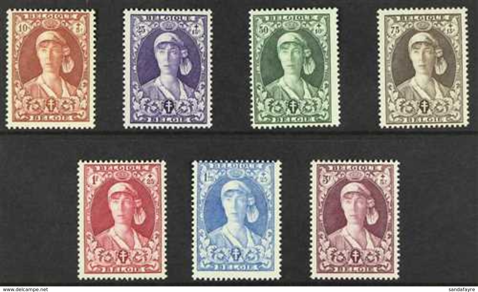 1931  Anti-Tuberculosis Fund Complete Set (SG 593/99, Michel 315/21, COB 326/32), Never Fine Mint, Very Fresh. (7 Stamps - Autres & Non Classés