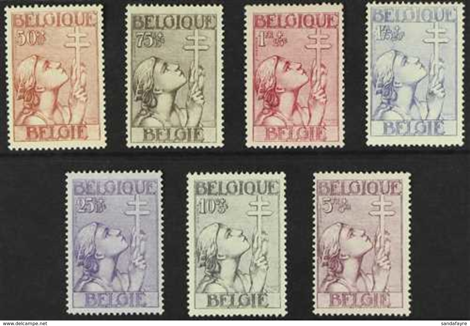 1933  Anti-Tuberculosis Fund Complete Set (SG 646/52, Michel 366/72, COB 377/83), Fine Mint, Very Fresh. (7 Stamps) For  - Autres & Non Classés