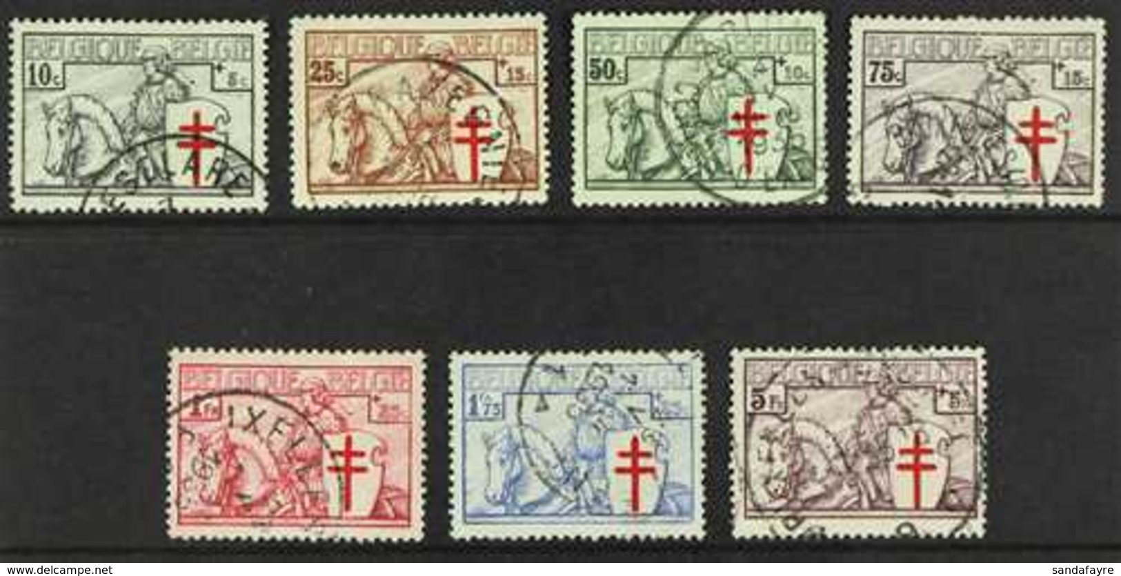 1934  Anti-Tuberculosis Fund Complete Set (SG 670/76, Michel 386/92, COB 394/400), Fine Cds Used, Very Fresh. (7 Stamps) - Autres & Non Classés