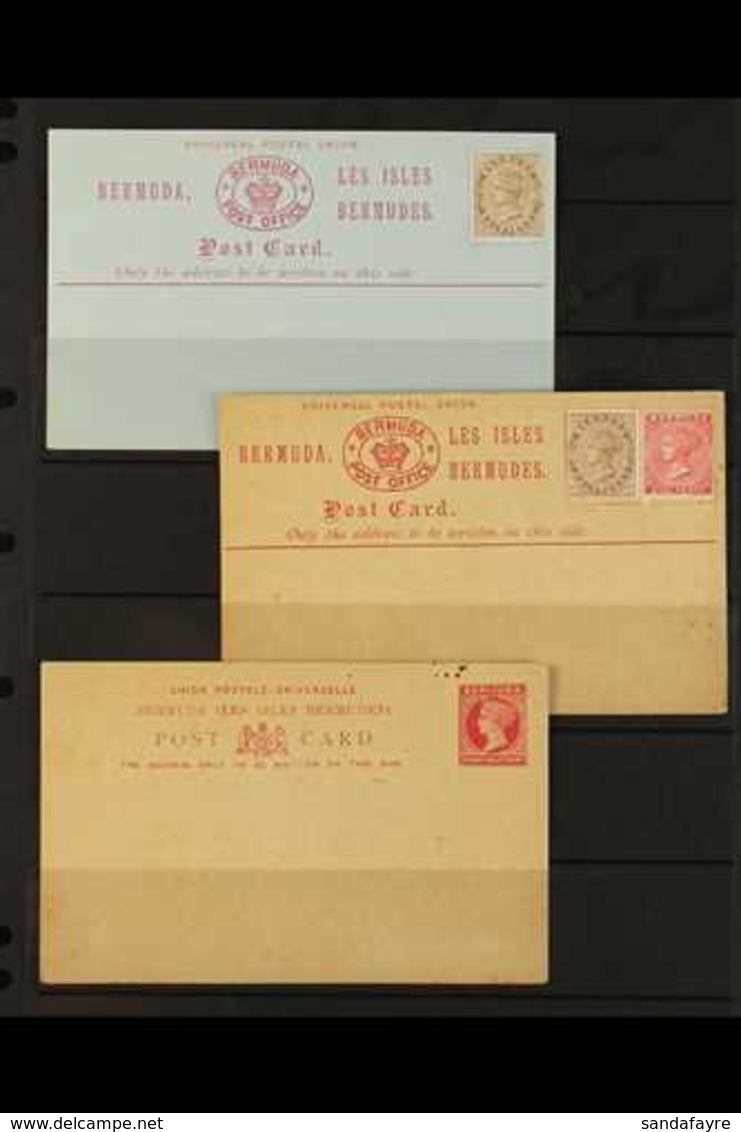 POSTAL STATIONERY  1880-1903 QV CARD, WRAPPER & CUT-OUT USED & UNUSED COLLECTION That Includes An All Different Range Wi - Bermuda