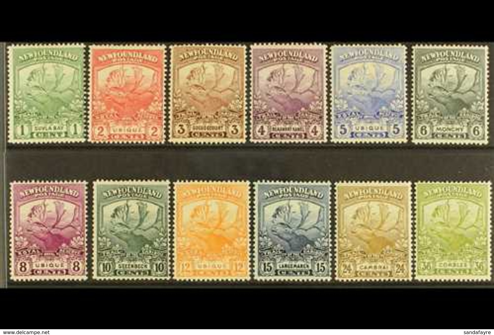 1919  Newfoundland Contingent "Caribou" Set, SG 130/41, Mint (12 Stamps) For More Images, Please Visit Http://www.sandaf - Andere & Zonder Classificatie
