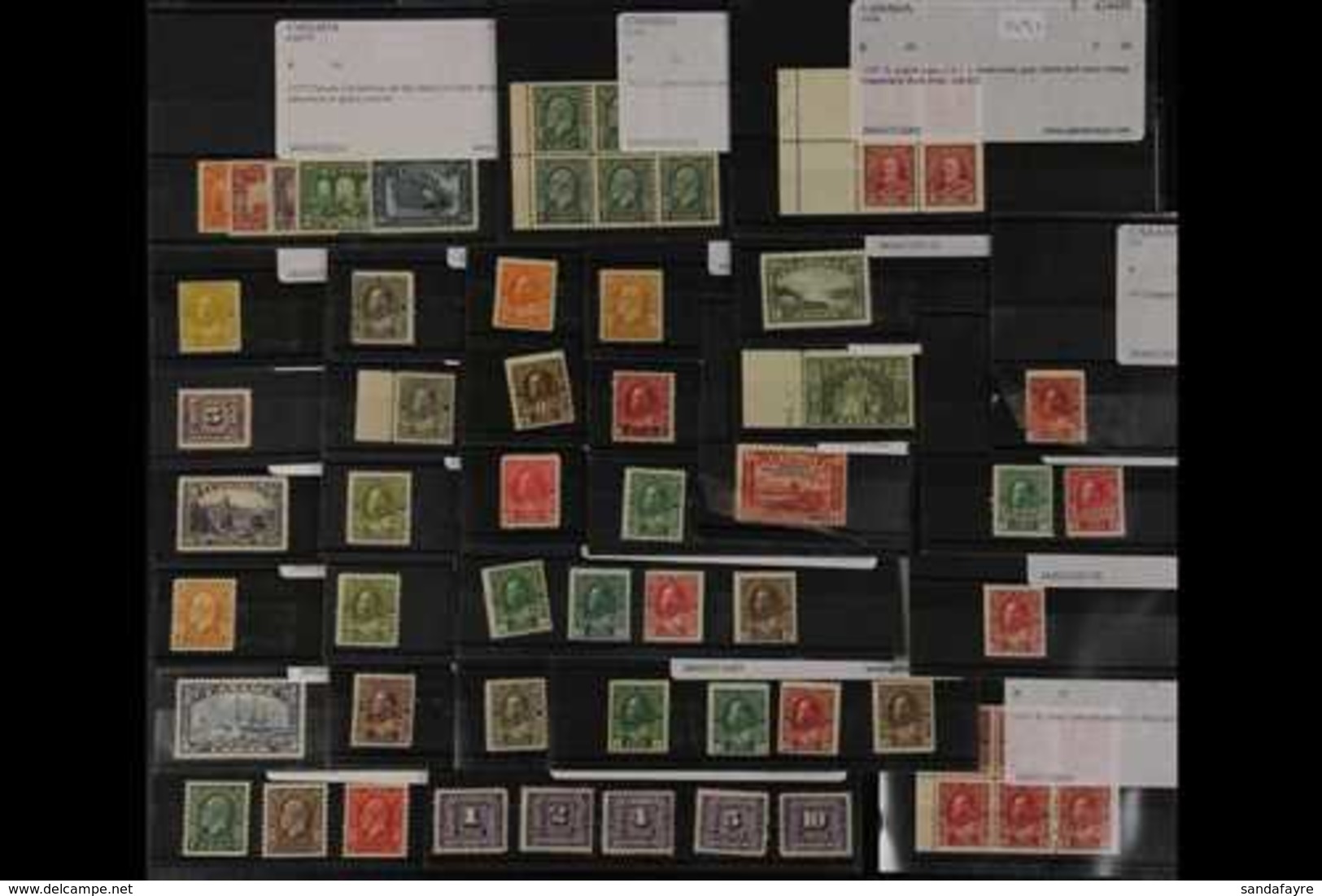 1911-1935 VALUABLE MINT ACCUMULATION  With Duplication On Stock Cards, Some Stamps Are Never Hinged. Includes 1911-22 Ad - Andere & Zonder Classificatie